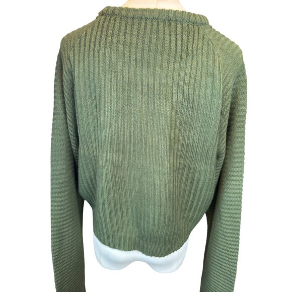 PrettyLittleThing XL Plus Khaki Cropped Rib Knit Jumper - NWT - Picture 13 of 14